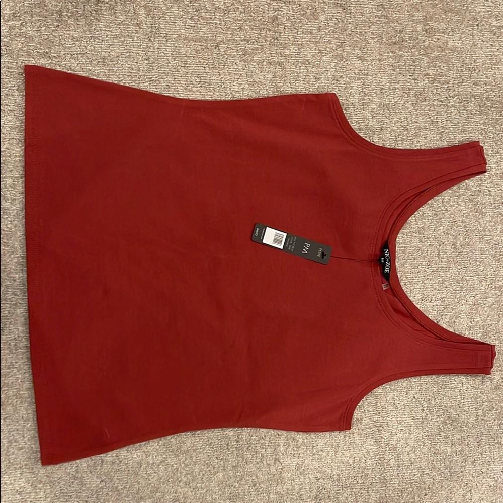 Nic and Zoe rust colored tank top.  Wome size petite medium.  New with tags.